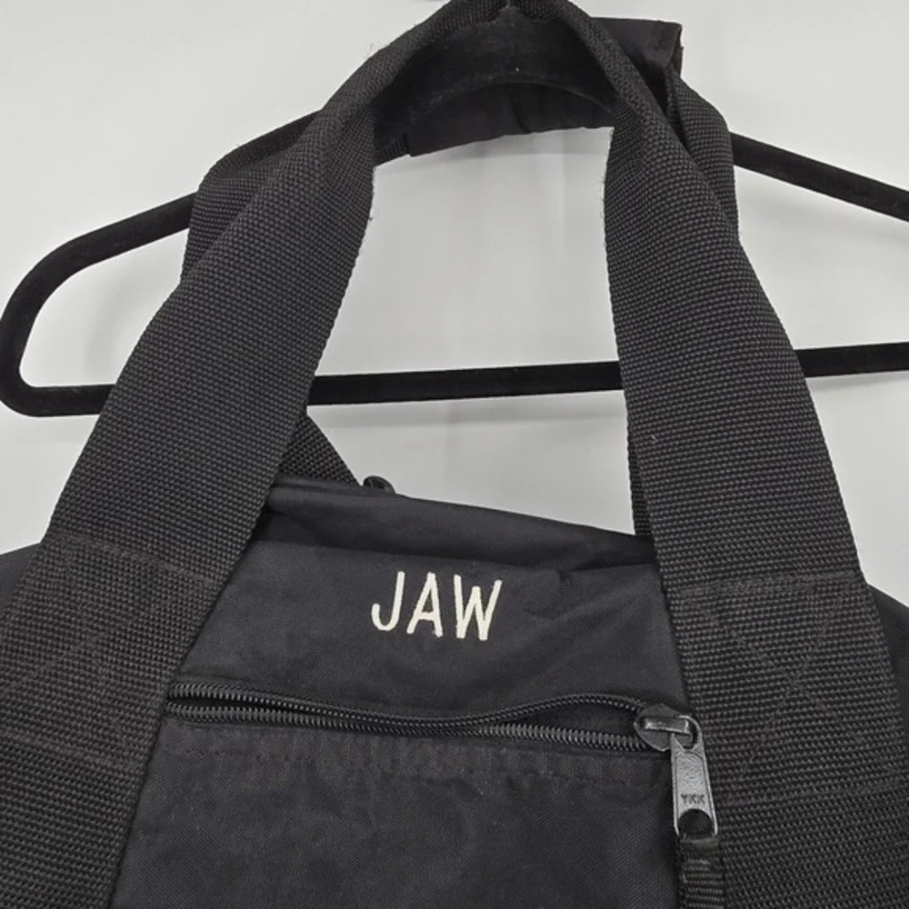L.L.Bean Black Duffel Bag Weekend‎ Travel Bag With Initials JAW